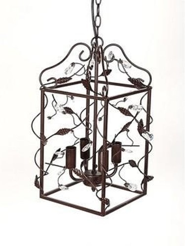 Lampadario ferro marrone - ferro,