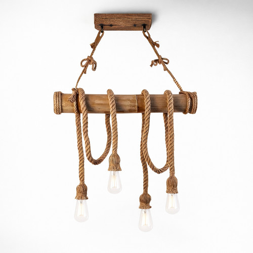 Lampadario corda bambù - corda,