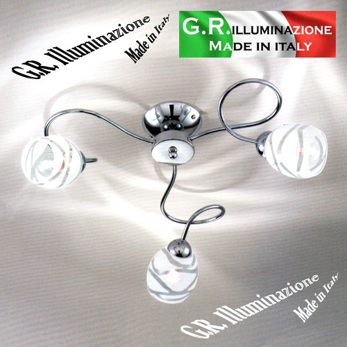 Plafoniera moderna cromata - cromata, 3