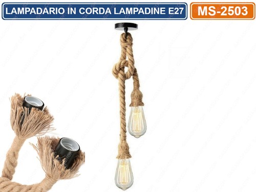 Lampadario doppio corda con - lampadario,