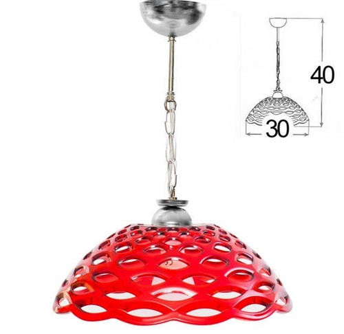 Lampadario rosso traforato red - lampadario,