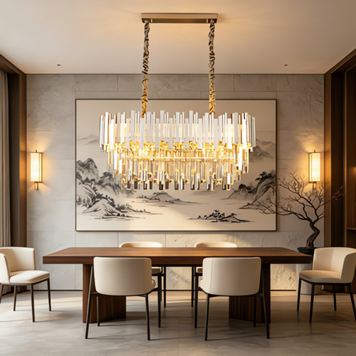 Lustre cristal hauteur - lustre, en
