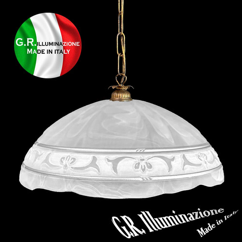 Lampadario classico vetro